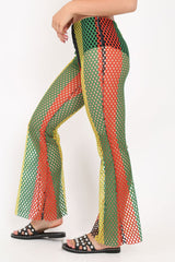 Multi Coloured Mesh Sheer Flares -  Rosilee