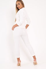 White Blazer and Trousers Co-Ord - Rossie