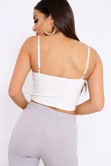 White Bow Extreme Crop Top - Rossi