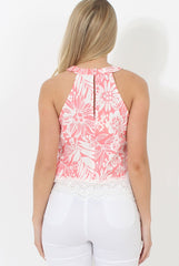 Pink High Neck Top - Ruby