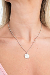Silver Coin Chain Necklace - Deveah