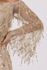 Gold Sequin Bardot Playsuit - Sadira