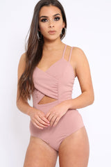 Rose Cross Over Cut Out Bodysuit - Safia