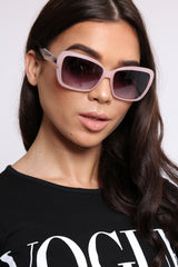 Pink Thick Frame Sunglasses - Sali