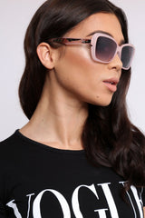 Pink Thick Frame Sunglasses - Sali