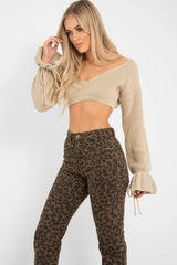 Leopard Print High Waist Denim Jeans - Lorine