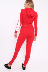 Red Tracksuit with White Stripe - Sascha
