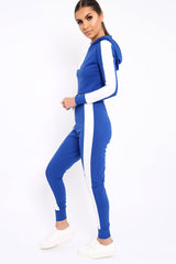 Royal Blue Tracksuit with White Stripe - Sascha