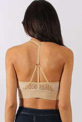 Nude Lace Harness Bralet - Saskia