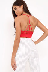 Red Lace Harness Bralet - Saskia