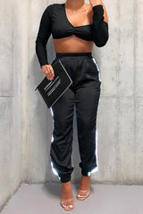 Black Asymmetric Crop Top - Nicki