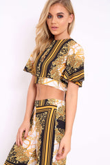 Scarf Print Crop Top - Suzie