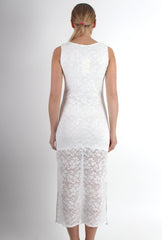 Scarlet White Lace Split Side Dress