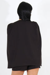 Brylie Black Cape Two Piece