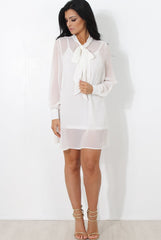 White Shift Dress-Whitley
