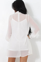 White Shift Dress-Whitley