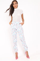 White Mesh Ribbed Short Sleeved Bodysuit - Shai