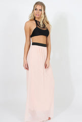 Pink Pleated Maxi Skirt - Shanice