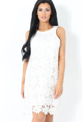 White Floral Detail Dress - Shakira