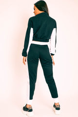 Black White Stripe Cuff Bottom Tracksuit Co-ord - Nadie