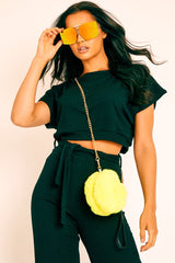 Yellow Fluffy Circle Bag - Gola