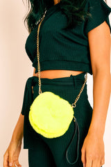 Yellow Fluffy Circle Bag - Gola