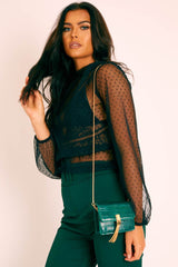 Green Faux Croc Box Bag - Jerilynn