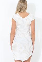 White V Front Floral Print Dress - Shaunna