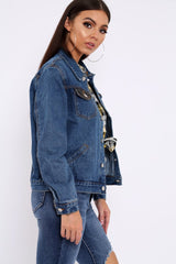 Blue Two Tone Denim Jacket -Shay
