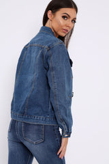 Blue Two Tone Denim Jacket -Shay
