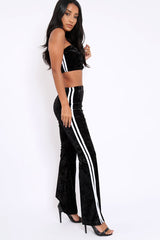 Black Velvet Boobtube and Trouser Set - Shayla