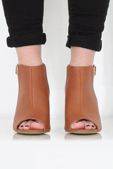 Sherry Tan Cut Out Ankle Boot