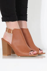Sherry Tan Cut Out Ankle Boot
