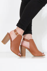 Sherry Tan Cut Out Ankle Boot