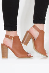 Sherry Tan Cut Out Ankle Boot