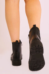 Black Studded Chelsea Ankle Boot - Harini
