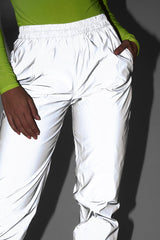 Silver Elasticated Jogger Style Trousers - Freddie