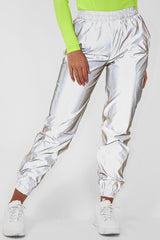 Silver Elasticated Jogger Style Trousers - Freddie