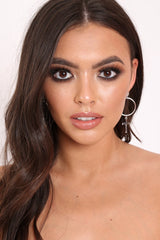 Silver Small Hoop Drop Cross Earrings - Joslin