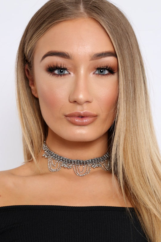 Silver Dangle Choker - Fara