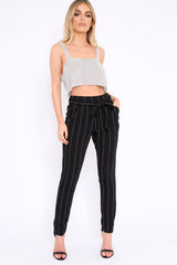 Silver Diamante Chain Crop Top - Zyva