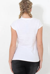 White Slogan Top - Skai
