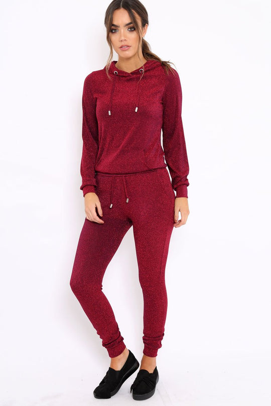 Wine Metallic Tracksuit - Sinead