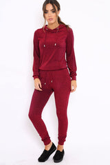 Wine Metallic Tracksuit - Sinead