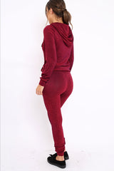 Wine Metallic Tracksuit - Sinead