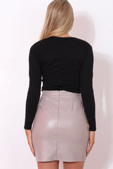 Kylie Black V Front Bodysuit