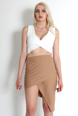 Billy Camel Asymmetric Skirt