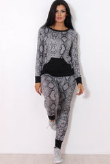 Terma Black Snakeskin Loungewear Set