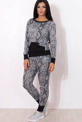 Terma Black Snakeskin Loungewear Set