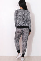 Terma Black Snakeskin Loungewear Set